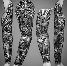 Mit dem dritten auge und einem totenkopf. Tatuagem Tattoo Tattooideas Vikings Vikingtattoo Odin Odintattoo Viking Tattoo Sleeve Viking Warrior Tattoos Warrior Tattoos