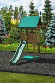 Amish Happy Space Saver Swing Set Play Area Backyard Backyard Play Backyard Playground