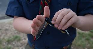 Draw out the shape of your you'll need a slot out of the middle that is the same side as your blade. Quick Tips About Pocket Knife Safety For Cub Scouts Scouts Bsa