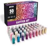 Glitter Shaker Jars, Variety Box Set of 50, Multipurpose Arts & Crafts  Glitter, Extra Fine Glitter & Additional Assorted Shapes by Better Office  ...