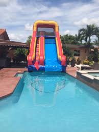 20 Tall Slide Into The Pool Pool Birthday Party House Pool Party Pool Party Kids