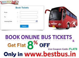 Bestbus Special Offer Get Flat 8 Discount On All Online Bus Tickets Booking At Www Bestbus In Note Not Need To Enter Bus Tickets Online Tickets Book Search