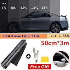 1 Roll 50cm X 3m 15152535 Percent Vlt Window Tint Tinting Glass Sticker Sun Shade Film For Car Residential Wish
