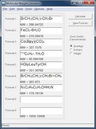 Molecular Weight Calculator Integrative Omics