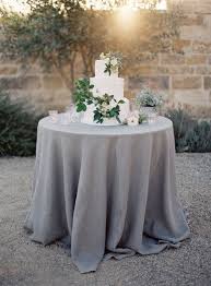 If You Are Covering The Table With A Tablecloth It Should Cover The Table Completely Wedding Cake Table Grey Wedding Theme Wedding Tablecloths