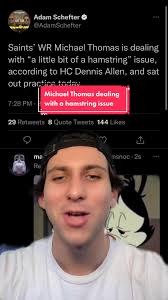 Michael Thomas Hamstring Issue Update