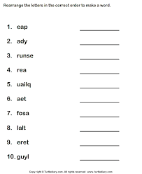 If you need to print a word scramble sheet, go to our word scramble. Solving Scrambled Words Worksheet Turtle Diary