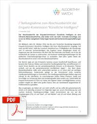 Les épisodes en intégralité, des vidéos supplémentaires et les meilleurs extraits. Stellungnahme Zum Abschlussbericht Der Enquete Kommission Kunstliche Intelligenz Algorithmwatch
