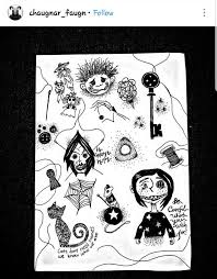 Coraline Inspired Tattoo Flash Sheet Tattoo Flash Sheet Coraline Tattoo Coraline Art