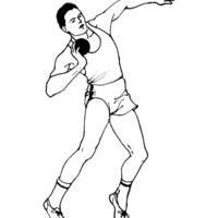 Salto em altura para colorir. Desenho De Arremesso De Disco Para Colorir Tudodesenhos