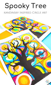Biglietto open 16,00 € le date: Arty Crafty Kids Spooky Tree Kandinsky Inspired Circle Art A Fun Halloween Twist On A Popular Art Project Halloweenart Artforkids Arty Crafty Kids