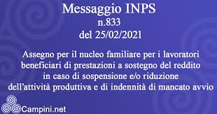 125 del 28 dicembre 2018 che ci saranno alcune novità per gli assegni familiari. Messaggio Inps N 833 Del 25 02 2021 Anf Campini Net Patronato