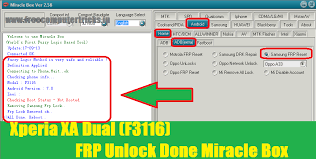Estimados es el primer aporte que hago a la pagina espero les sirva. Xperia Xa Dual F3116 Frp Unlock Done Miracle Box Free Computer Tricks