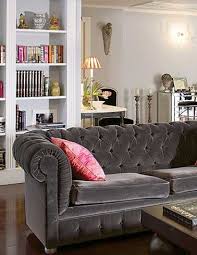 A Glamorous And Relaxed Black Gray And Silver Apartment Velvet Sofa Living Room Living Room Sofa Home Living Room
