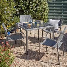 4 seater round reclining dining set in silver grey rattan. 32 Garden Furniture Sets Our Top Picks For 2021