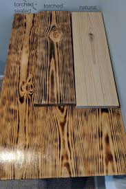 How To Torch Wood Diy Torched Wood Countertop Crafted By The Hunts Torch Wood Wood Countertops Staining Wood