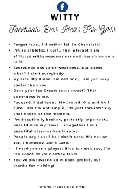 I don t consider in beliefs, i best settle for what i call values. 100 Cool Witty Sassy Facebook Bios For Girls Itsallbee Solo Travel Adventure Tips Instagram Bio Quotes Insta Bio Quotes Facebook Bio Quotes