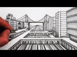 Birds Eye View Cityscape Drawing How To Draw A City Using 1 Point Perspective A Bird S Eye View Youtube 1 Point Perspective Perspective Drawing Architecture Perspective Art