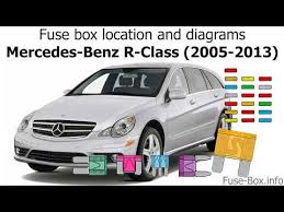 Fuse Box Location And Diagrams Mercedes Benz R Class 2005