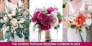 The flowers used for a wedding bouquet often depend on the bride's preferences, but most often you can expect to see a white bouquet. The 10 Most Popular Wedding Flowers In 2021