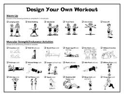 Design Your Own Work Out In 2020 Elementary Physical Education Physical Education Lessons Physical Education Activities