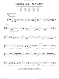 Smells Like Teen Spirit sheet music (easy) for guitar solo (chords)