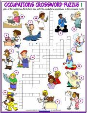 And if you prefer your puzzles in large print, here's a crossword dictionary you. Occupations Vocabulary Esl Crossword Puzzle Worksheets For Kids Pdf Occupations Crossword Puzzle 1 Look At The Numbers On The Pictures And Write The Course Hero