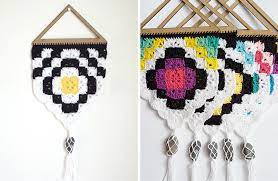 Crochet home decor, crochet home decor patterns, crochet wall hanging, crochet wall decor, crochet wall art. Tribal Wall Hanging Free Crochet Pattern