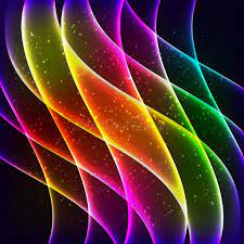 Square rectangle picture frame with two tone neon color. Neon Rainbow Waves Vector Background Stock Vector Neon Rainbow Neon Wallpaper Abstract