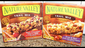 Nature Valley Trail Mix Fruit Nut And Dark Chocolate Cherry Chewy Granola Bars Review Youtube