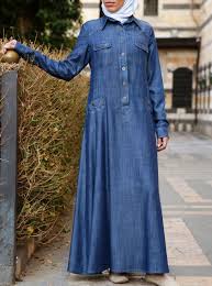 Lyocell Denim Shirt Abaya Abaya Designs Casual Abaya Hijab Designs