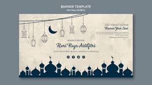 Semoga allah menerima seluruh amal ibadah kita sepanjang bulan ramadhan ini. Free Psd Hari Raya Aidilfitri Concept Social Media Post Template