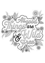 All Good Things Are Wild Quote Coloring Pages Online Coloring Pages Love Coloring Pages