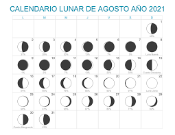 Descargar las plantillas de todos los meses del año 2021 nunca ha sido tan fácil. Calendario Lunar Agosto Ano 2021 Fases Lunares