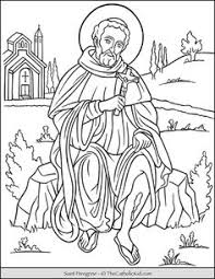 The catholic kids bulletin worksheets match up to the weekly mass readings in the catholic church. Catholic Saints Coloring Pages