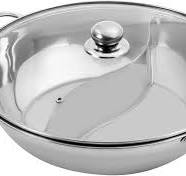 Amazon.com: Hot Pot with Glass Lid and Divider,Stainless ...
