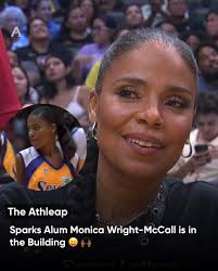 Sparks alum Monica Wright-McCall is in the building! If you know you know  🙌🏾😝 Welcome to #theathleap #loveandbasketball #womensbasketball #wnba  #lasparks