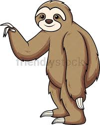 Sloth Pointing To The Side Cartoon Clipart Vector Friendlystock Sloth Drawing Cartoon Clip Art Sloth Cartoon