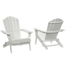 Hampton Bay Lattice Folding White Outdoor Adirondack Chair 2 Pack White Patio Furniture Home Depot Adirondack Chairs Outdoor Chairs