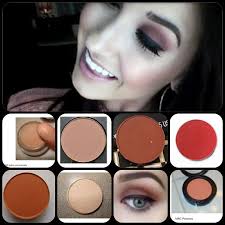 MAC Red Brown Smokey Eye -Painterly...soft brown...brown script...red  brick...rule... Shroom and for blush peaches #loveJaclynHill