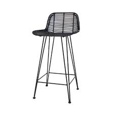 How to choose a bar stool or counter stool. Rattan Bar Stool Black 89x43x50cm House Of Orange