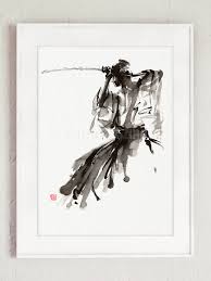 Artwork Japanese Art Black And White The Soul Of Samurai Abstract Painting Calligraphy Style Etsy Samurai Art Samurai Artwork Japanese Painting