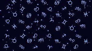 Zodiac signs circle over dark sky vector. Abstract Background With Zodiac Signs Stock Motion Graphics Motion Array