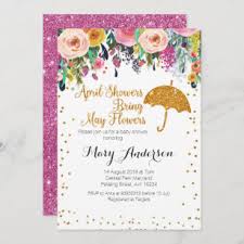 April showers bring wedding flowers. April Showers Bring May Flowers Watercolor Wedding Invitation Deposit Invitations Announcements Paper Party Supplies Keyforrest Lt