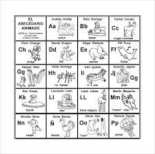 sample spanish alphabet chart 7 documents in pdf word