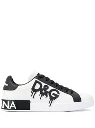 Black And Silver Dolce Gabbana Sneakers Portofino Sneakers Sneakers Men Fashion Dolce Gabbana Sneakers Sneakers