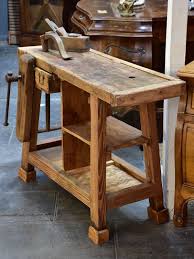 Rustic Vintage French Wooden Workbench Workbench Wooden Workshops Craftsman Furniture