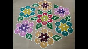 Well it's a harvest festival and people decorate their houses with pongal kolams. Simple Rangoli Designs With Colours Rangoli Design With 21 To 11 Dots Lsiple And Easy Kolam Designs Youtube