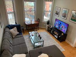 Living Room In My First Apartment Out Of College All Thrifted Furniture Chicago Malelivingspace