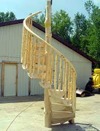 Custom Spiral Staircases Wood Spiral Stair Kits By Log Stair Systems Wood Spiral Stairs Rustic Stairs Diy Spiral Staircase